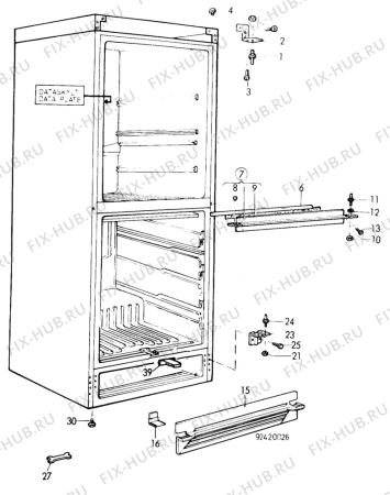 Взрыв-схема холодильника Privileg 0145235 - Схема узла C10 Cabinet